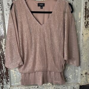 MSK Women's Metallic Blush Blouse